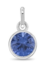 nice sterling silver cubic zirconia December birthstone baby charm